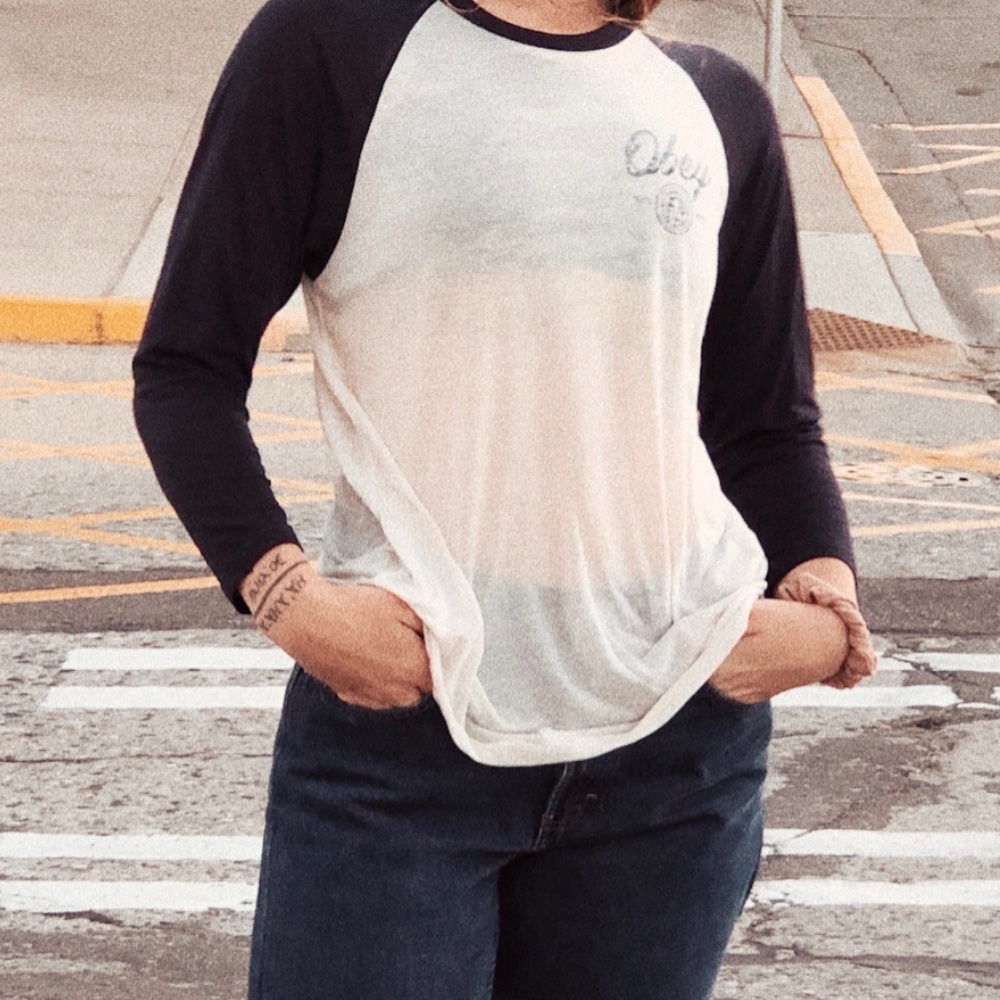 Obey baseball tee